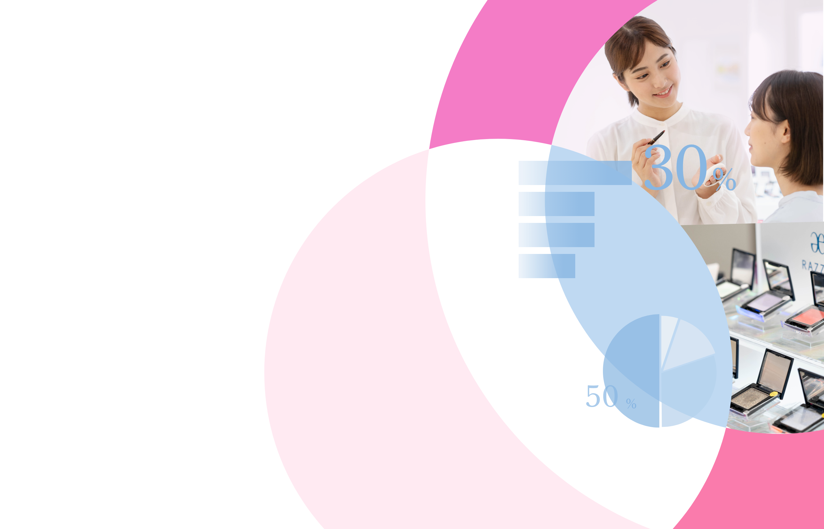 メイクレッスンをするスタッフ