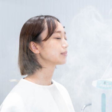 ミストサービス中のお客様